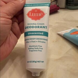 Lume Invisible Cream Deodorant - White